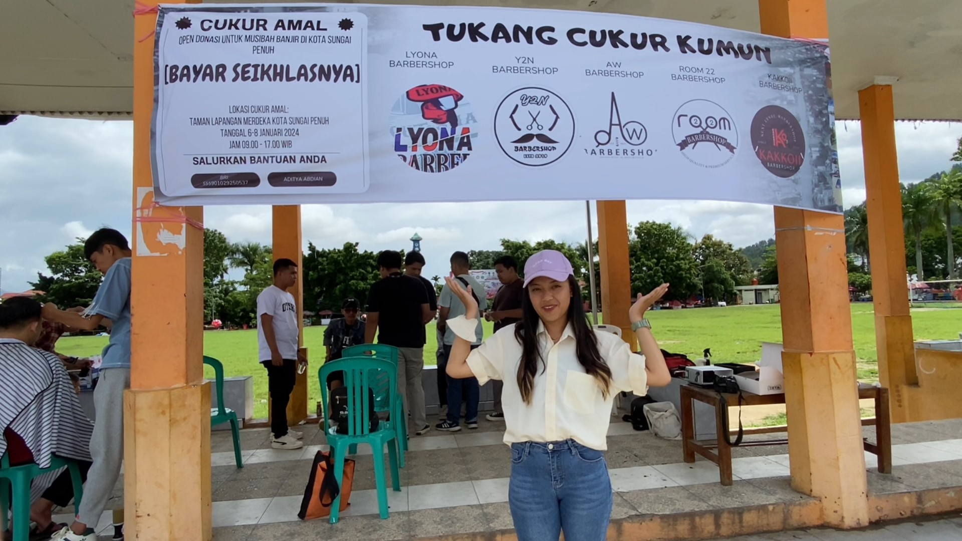 Komunitas Tukang Cukur Kumun Gelar Cukur Amal Untuk bantu Korban Banjir di Kerinci dan Sungai Penuh