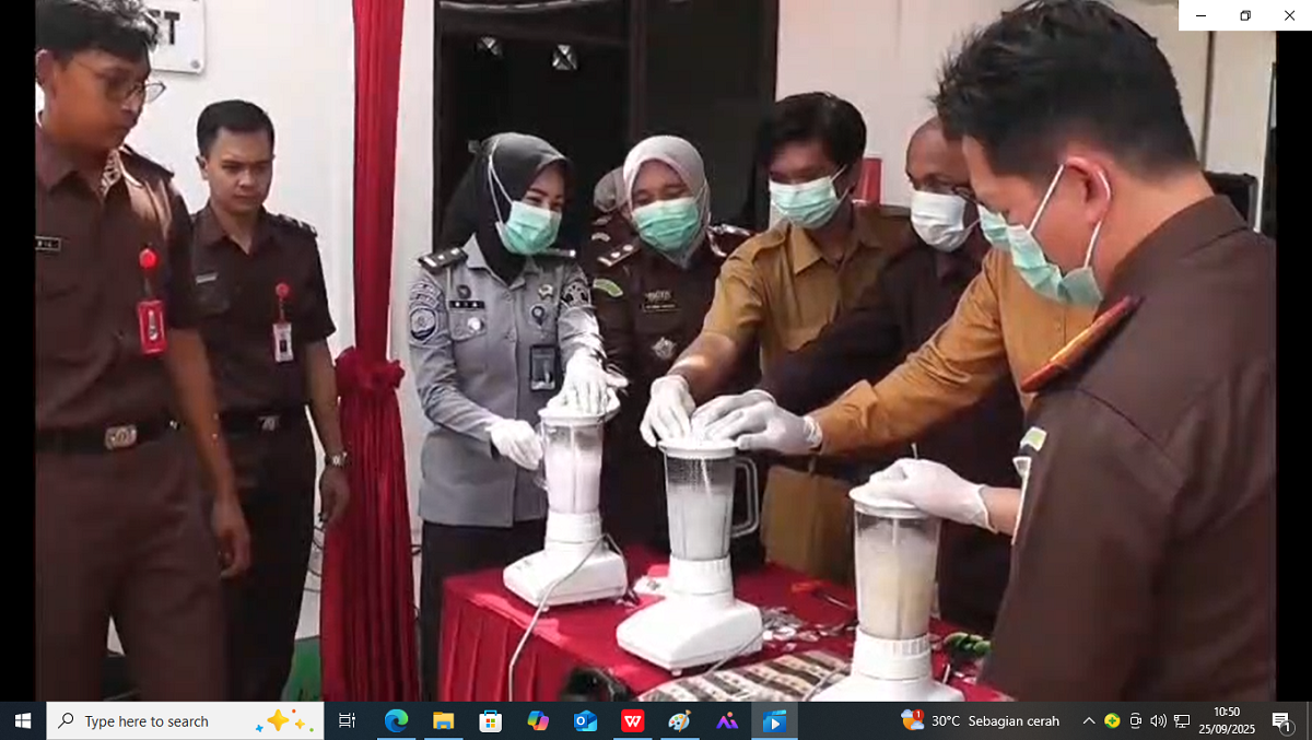 1,3 Kg Sabu dan Senjata Api Rakitan Dimusnahkan Kejaksaan Negeri Muaro Jambi