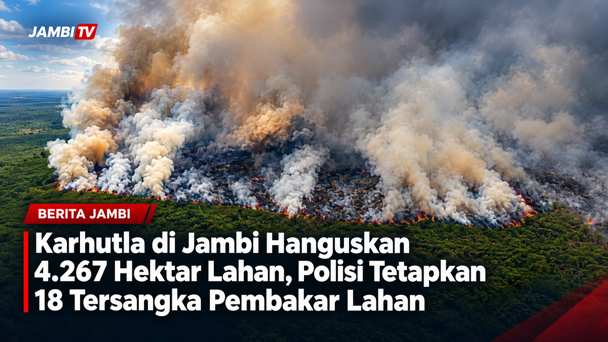 Karhutla di Jambi Hanguskan 4.267 Hektar Lahan, Polisi Tetapkan 18 Tersangka Pembakar Lahan