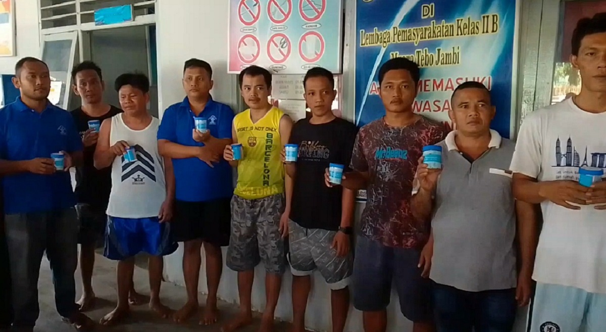 Petugas Gabungan Geledah Kamar Tahanan di Lapas Kelas IIB Muara Tebo, 20 Orang Jalani Test Urine Mendadak