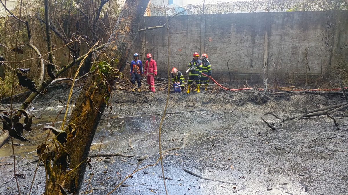 Tumpahan Solar Milik PT KTA Mengalir Hingga Parit Jadi Penyebab Kebakaran