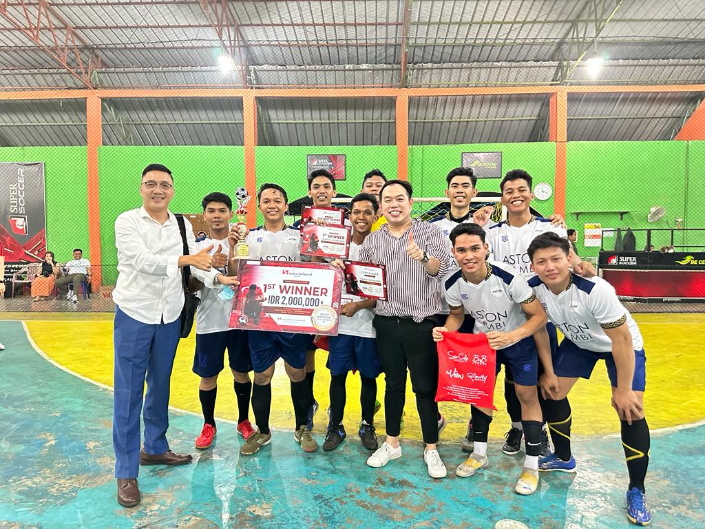 Aston Jambi Juara 1 Turnamen Futsal Open Hotelier & Restaurant 2023