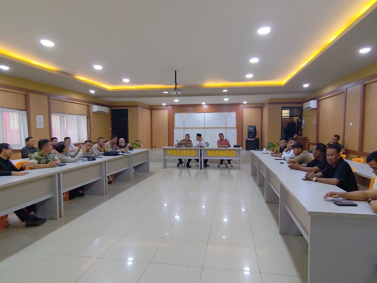 Pemblokiran Jalan dan PETI Memanas, Polres Bungo Gelar Rakor Lintas Sektoral