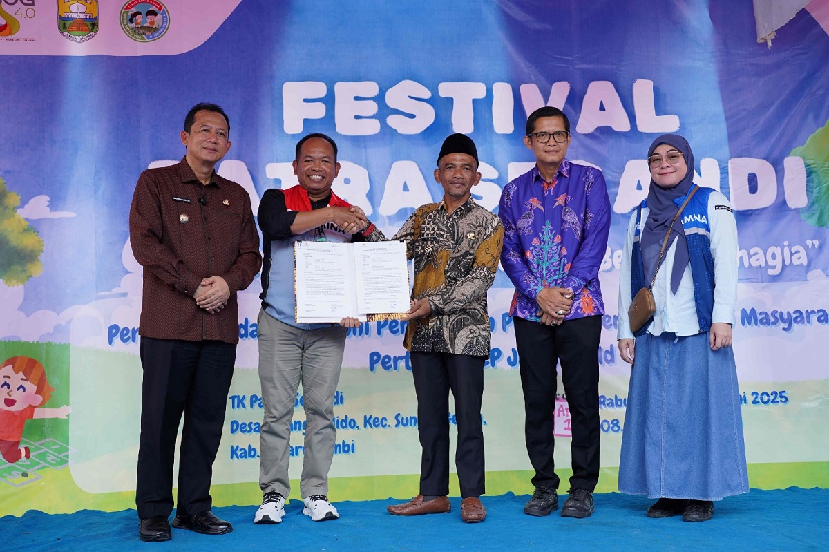 Pertamina EP Jambi Serahkan Pengelolaan TK Patra Serandi kepada Desa Talang Belido