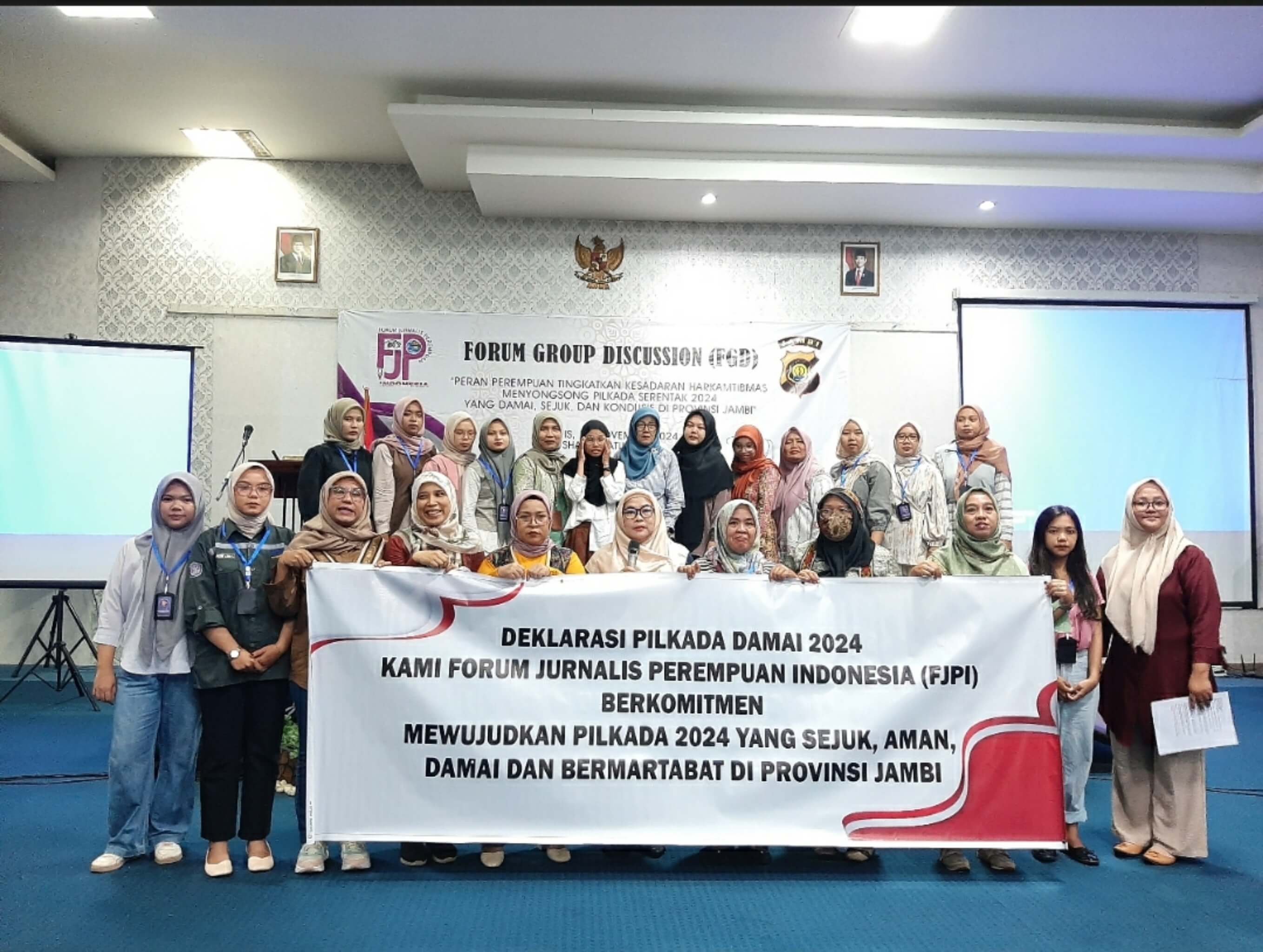 Polda Jambi Bersama FJPI Jambi Gelar FGD, Bahas Peran Perempuan dalam Menjaga Keamanan Pilkada 2024