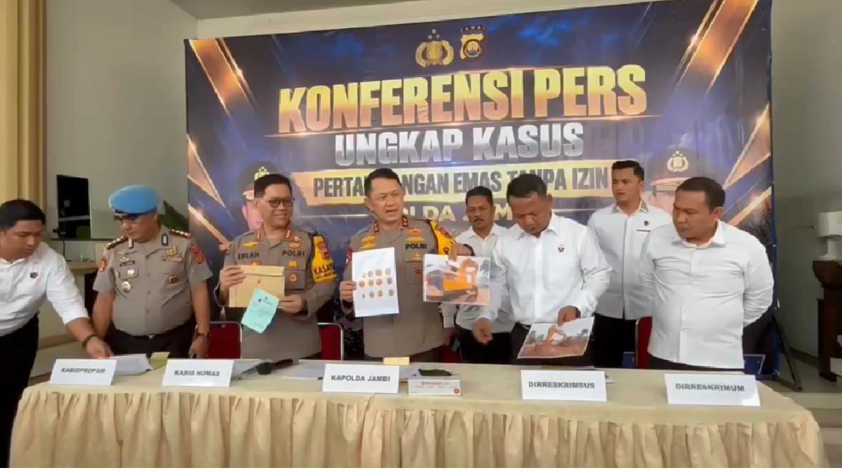 Polda Jambi Ungkap 32 Kasus PETI, 71 Orang Jadi Tersangka