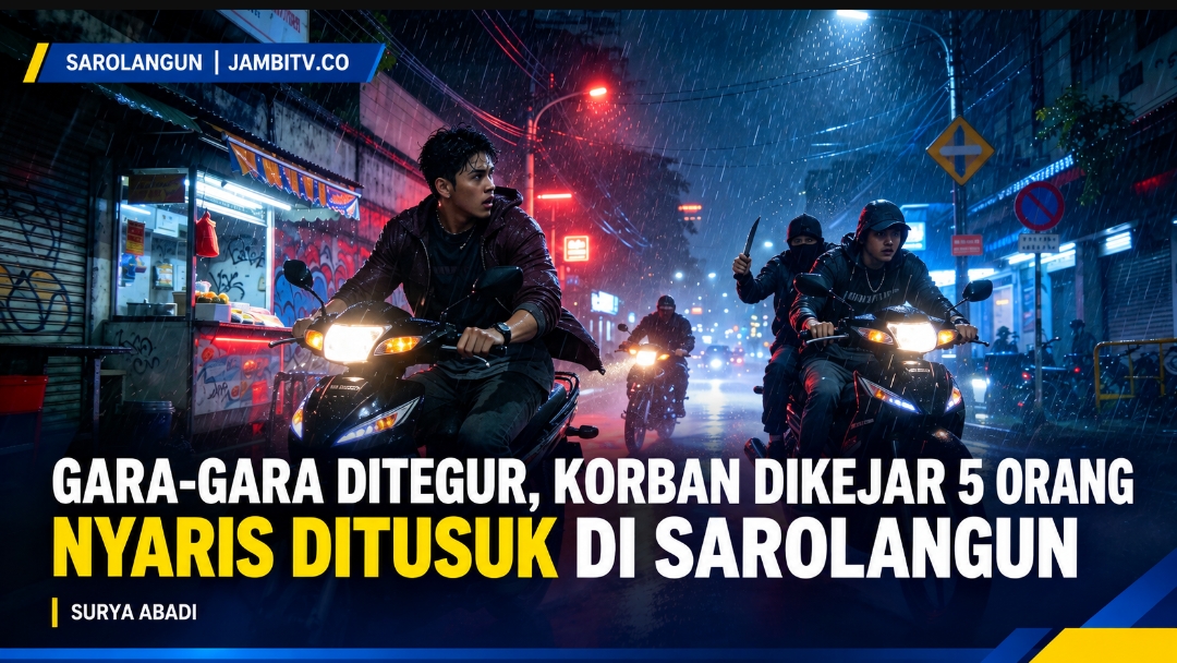 Gara-Gara Ditegur, Korban Dikejar Lima Orang dan Nyaris Ditusuk di Pulau Pandan Sarolangun