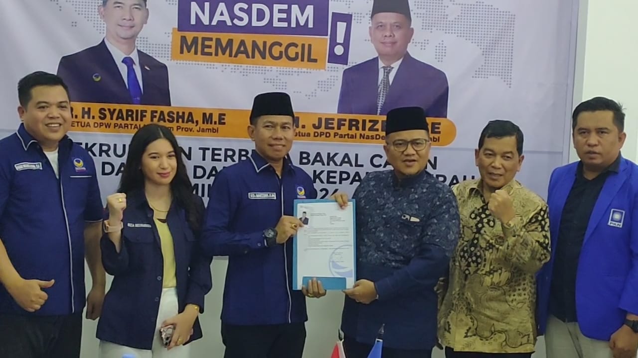 Kembalikan Formulir, Maulana Ingin Nasdem Ikut Bersama Membangun Jambi