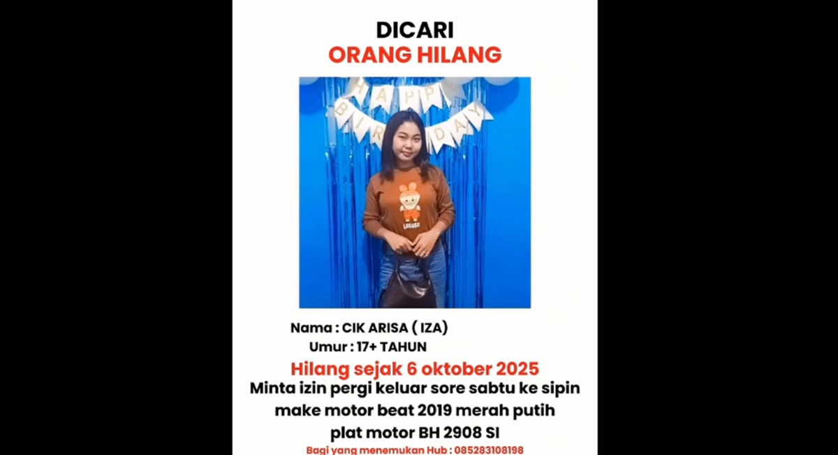 Seorang Remaja Perempuan Di Jambi Hilang Misterius