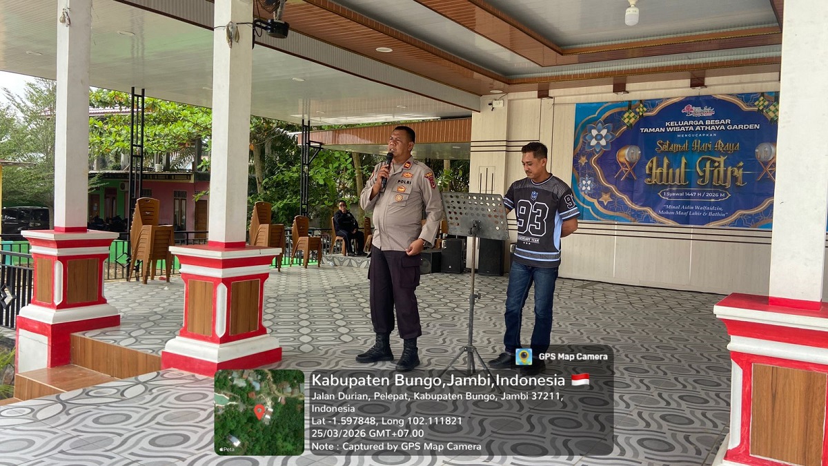 Jaga Kamtibmas Pasca Lebaran, Polisi Amankan Objek Wisata di Kabupaten Bungo