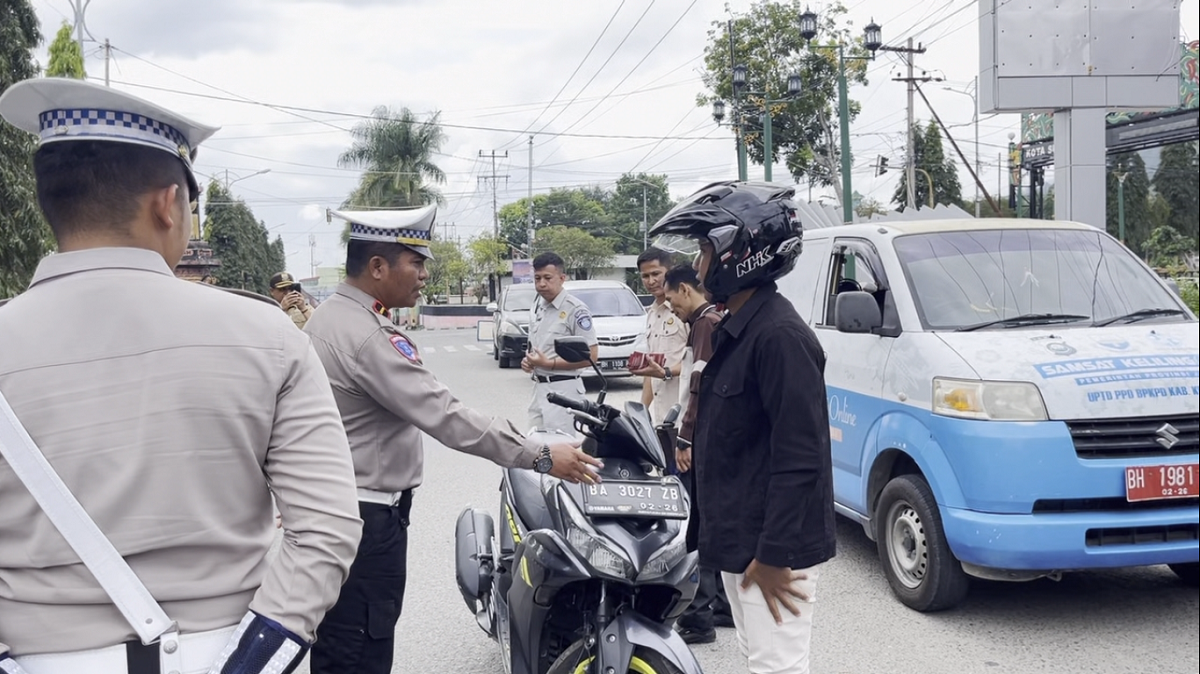 82 Kendaraan Terjaring Razia Samsat Kerinci, Mayoritas Gunakan Plat Luar Daerah