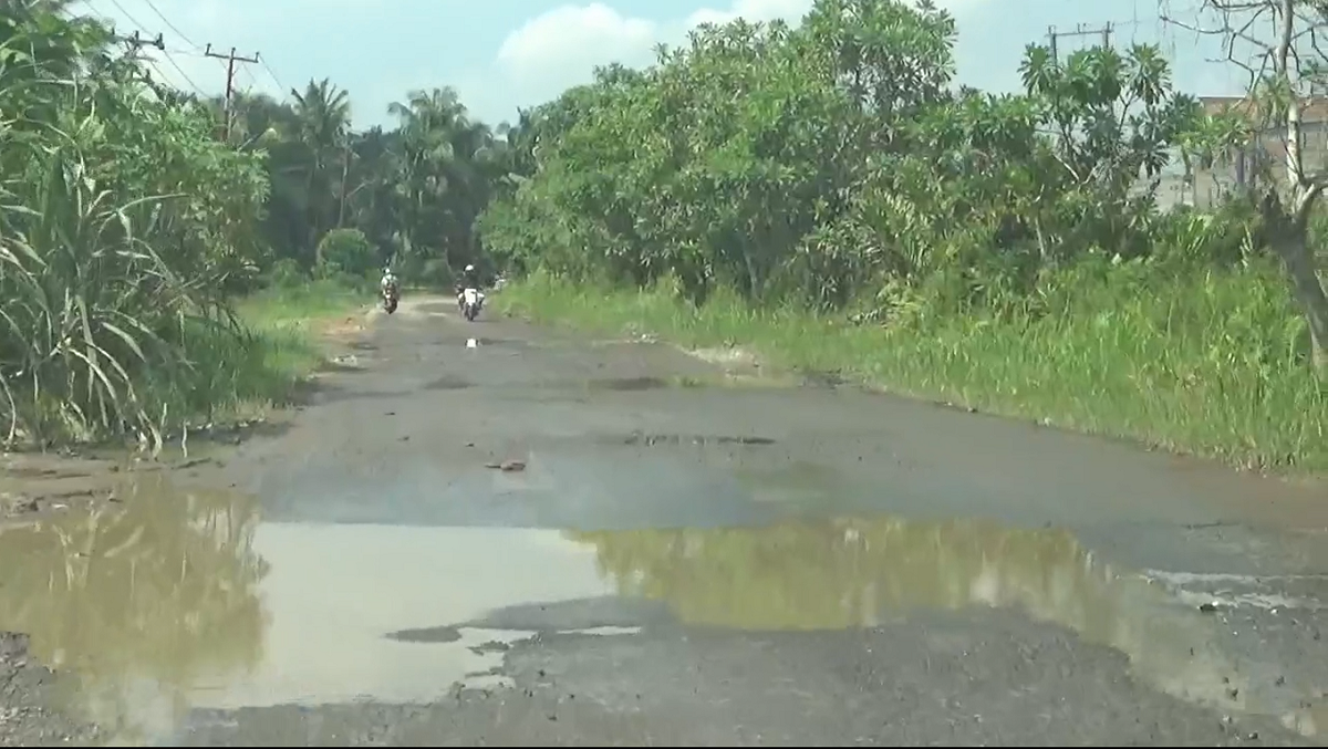 Jalan Nasional di Tanjab Barat Rusak Parah, Bupati Minta BPJN Segera Perbaiki