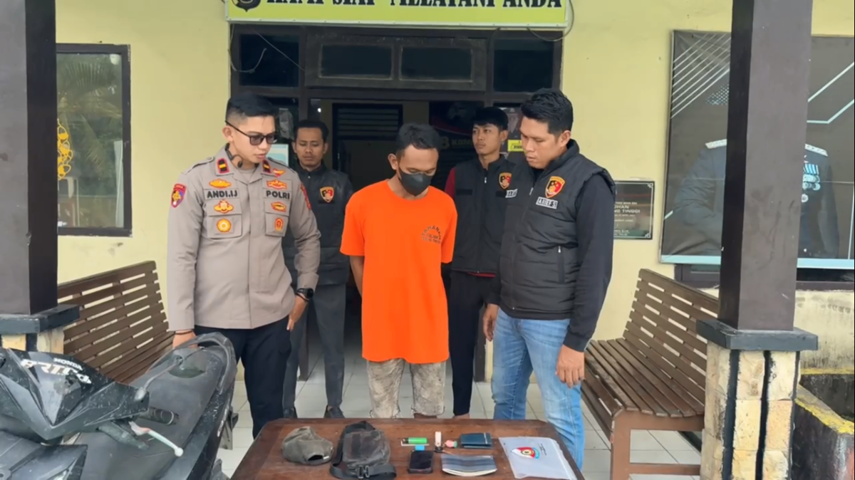 Niat Jual Motor Curian Untuk Beli Sabu, Warga Kota Jambi Diciduk Polsek Tebing Tinggi