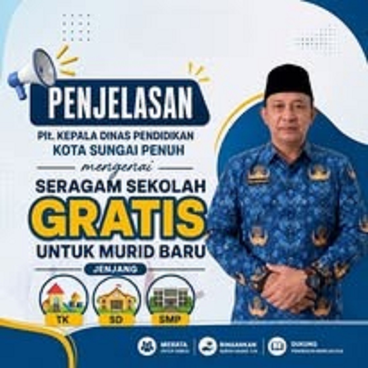 Program Pemberian Seragam Sekolah Gratis, Ini Penjelasan Dinas Pendidikan Sungai Penuh