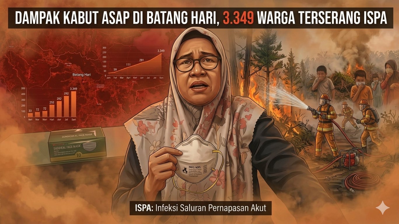 Dampak Kabut Asap di Batang Hari, 3.349 Warga Terserang ISPA