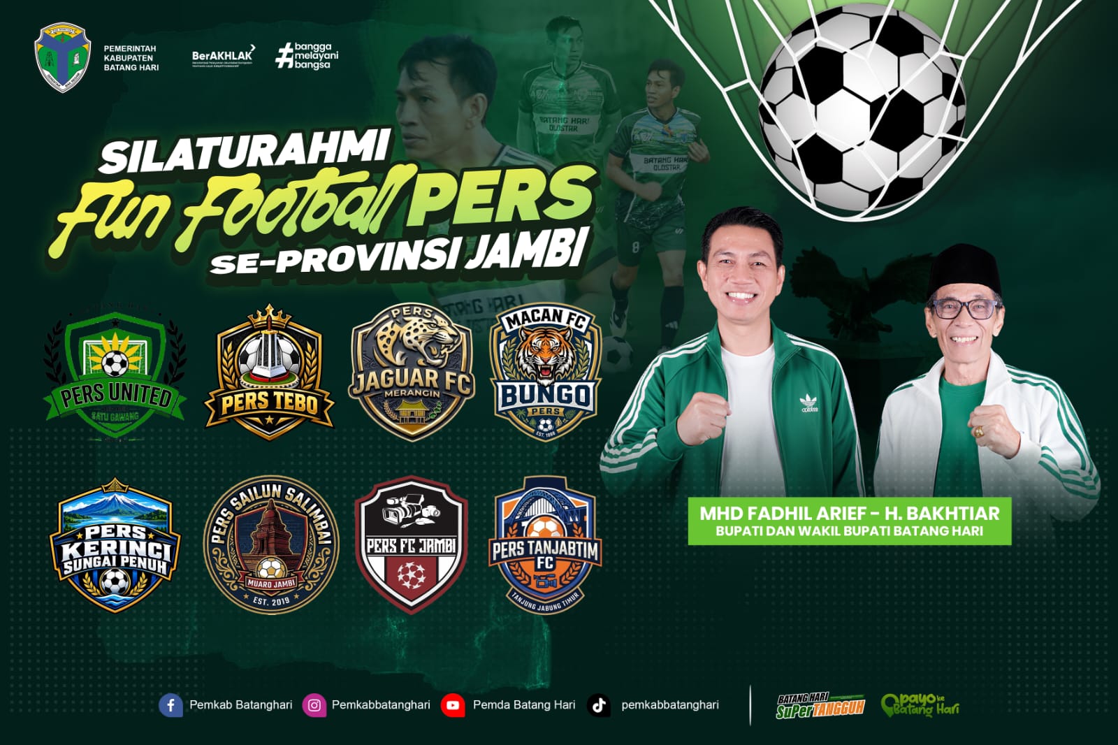 Didukung Bupati Mhd. Fadhil Arief, Fun Football Pers se-Jambi Digelar di Batang Hari