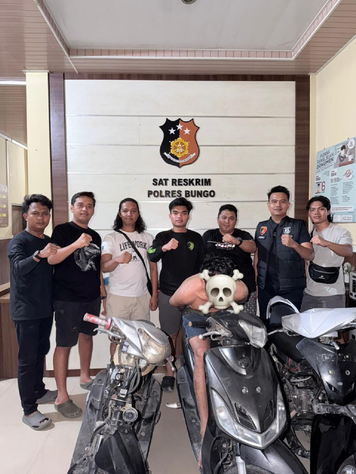 Tim Gunjo Polres Bungo Ringkus Pelaku Curanmor, Tiga Unit Sepeda Motor Berhasil Diamankan
