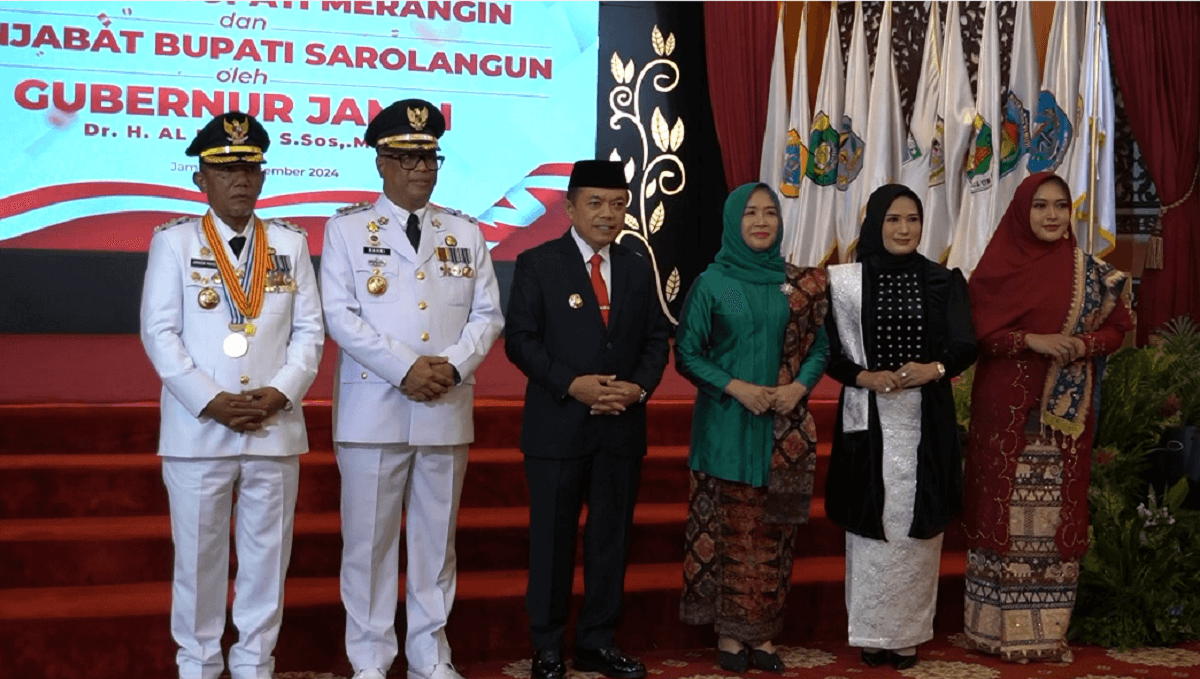 Gubernur Al Haris Lantik Jangcik Mohza Jadi PJ Bupati Merangin, Bahri Jadi PJ Bupati Sarolangun