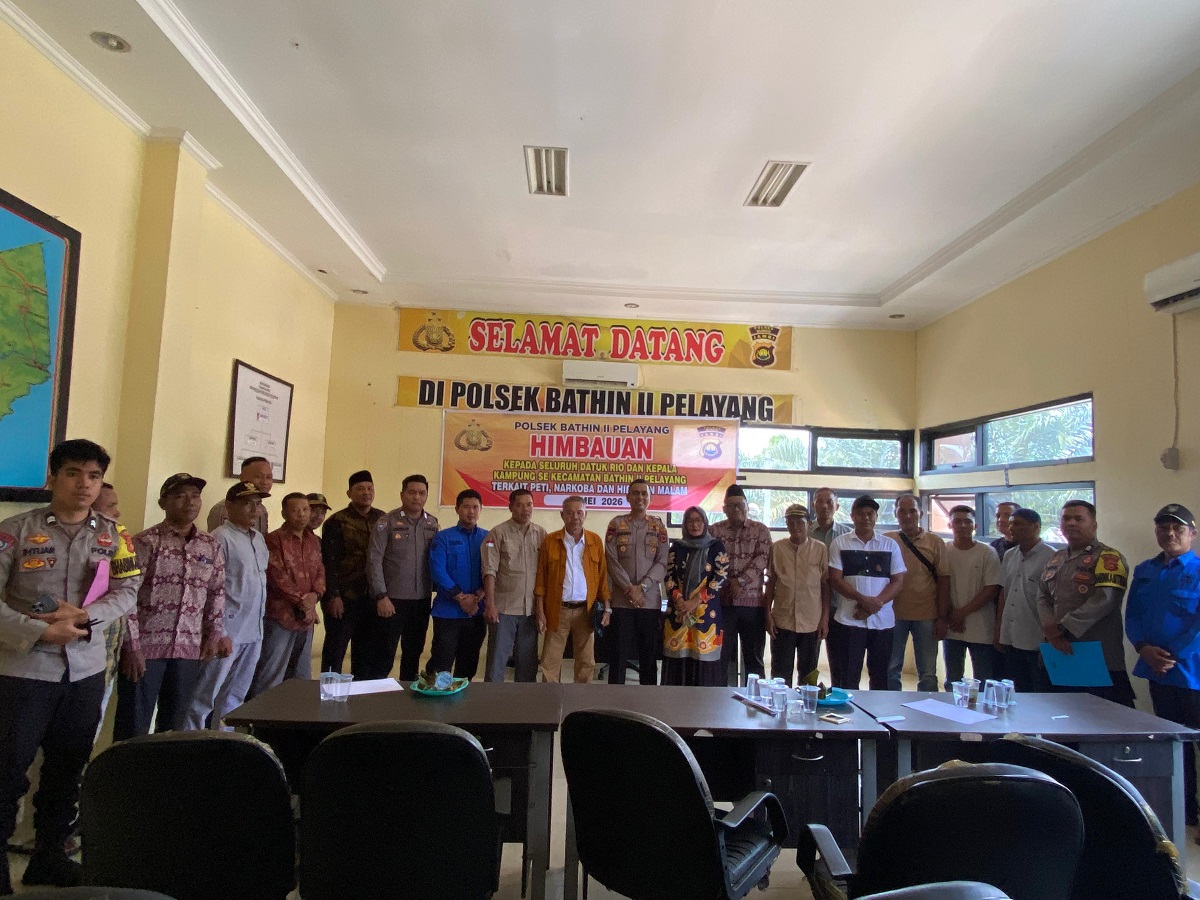 Polsek Bathin II Pelayang Gelar Tatap Muka Bersama Datuk Rio Dan Kepala Kampung