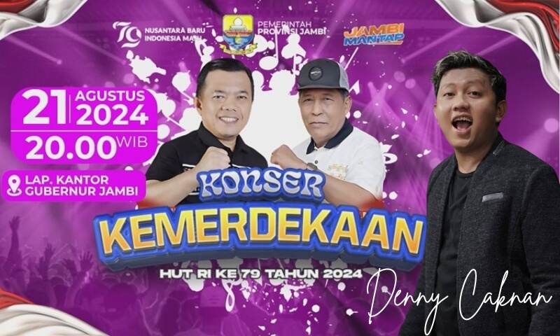 Konser Denny Caknan Malam ini di Lapangan Kantor Gubernur Jambi, Ojo Lali Yo Gratis !!!