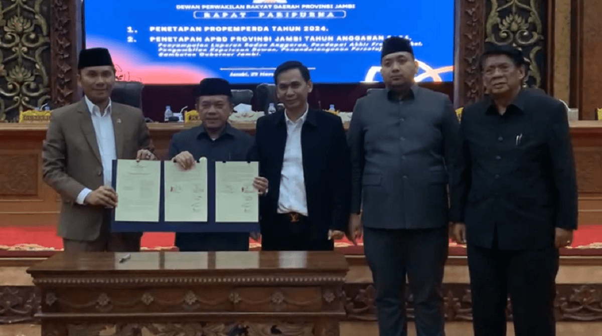 Teng! APBD Provinsi Jambi 2024 Resmi Di Sahkan Menjadi Rp 5,1 Triliun