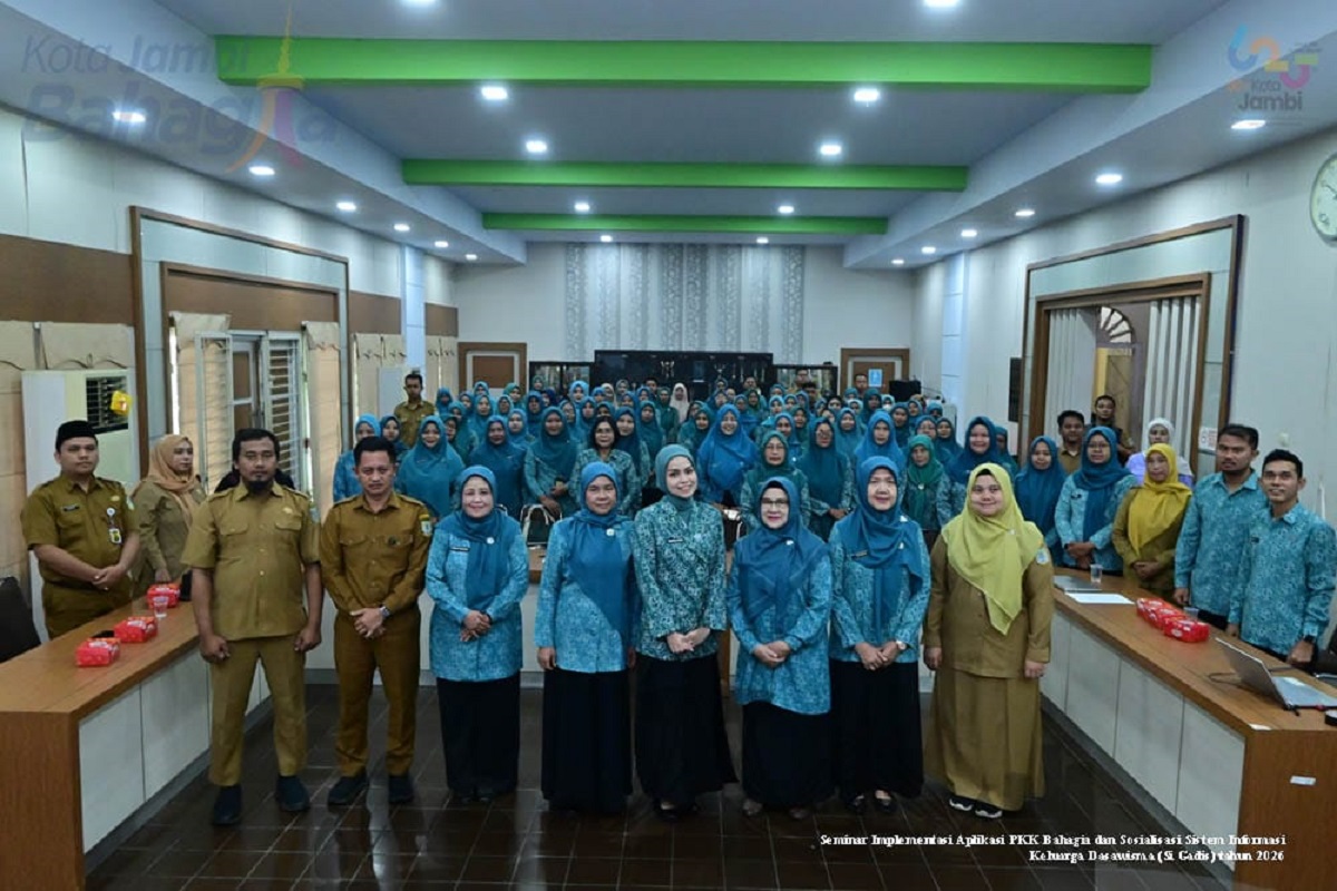 Beri Penguatan Terhadap Data, TP PKK Kota Jambi Seminar Implementasi Aplikasi PKK Bahagia