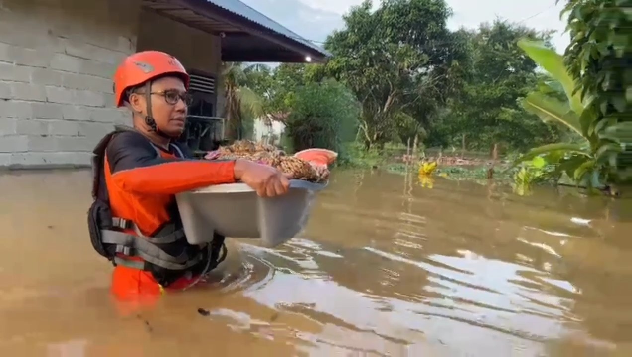 Banjir Menerjang Ratusan Rumah di Bungo, Timsar Evakuasi 2 Bayi dan Belasan Lansia