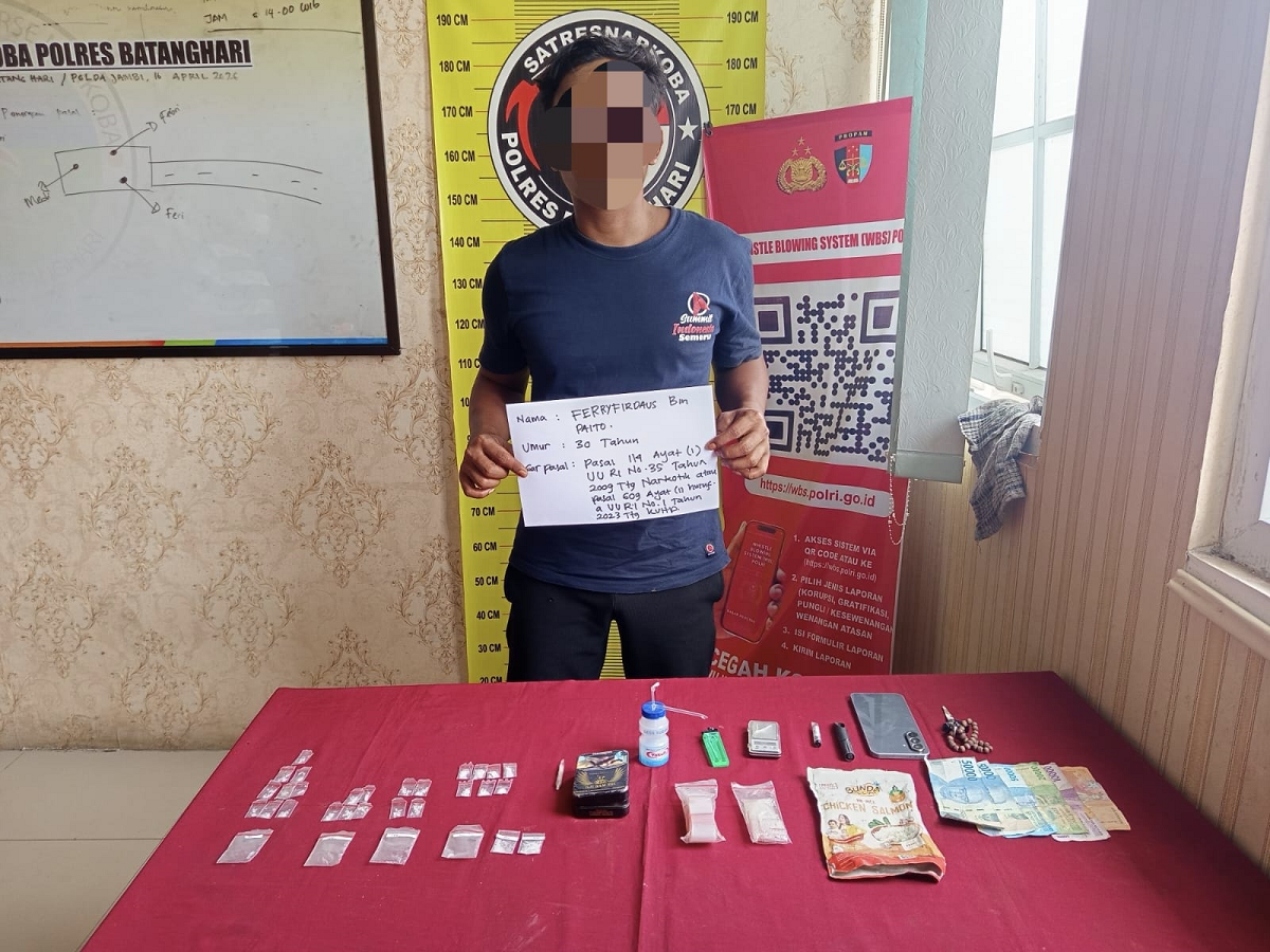 Polres Batanghari Ungkap Kasus Narkotika di Perkebunan Sawit, Empat Orang Diamankan