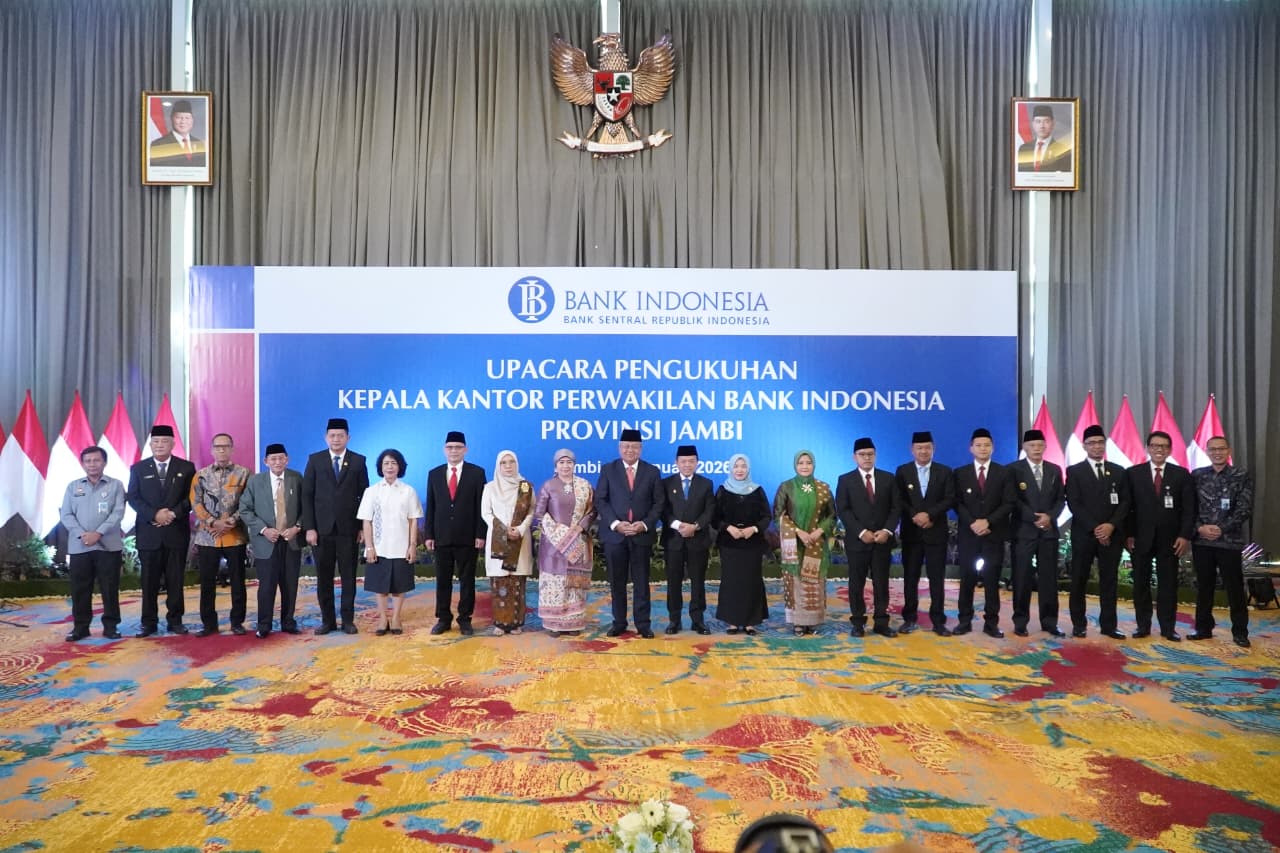 Hadiri Pengukuhan Kepala BI Jambi, Al Haris: Pemprov Jambi dan BI Komitmen Kendalikan Inflasi