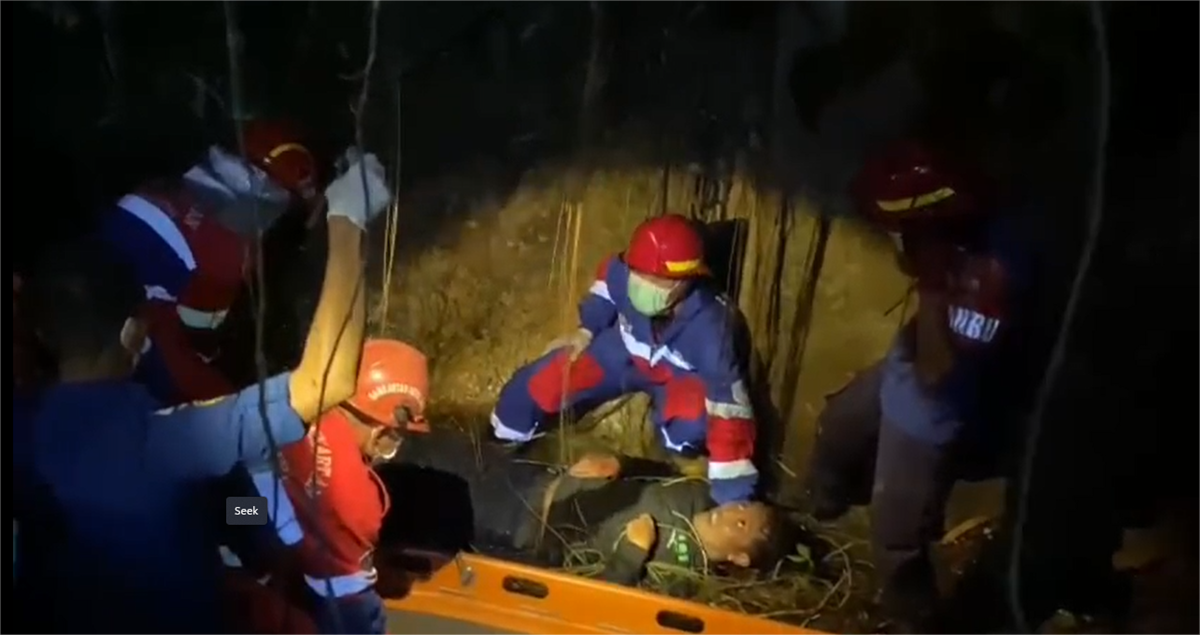 Geger! Grap Terjatuh Ke Dalam Drainase Setinggi 6 Meter