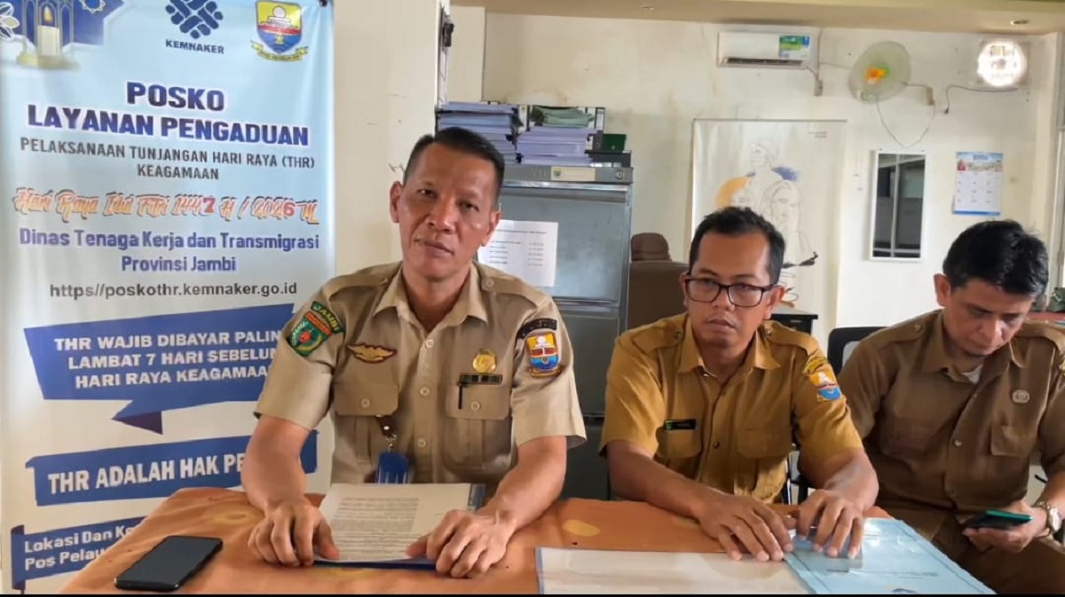 Disnakertrans Provinsi Jambi Buka Posko Pengaduan THR hingga 20 Maret 2026
