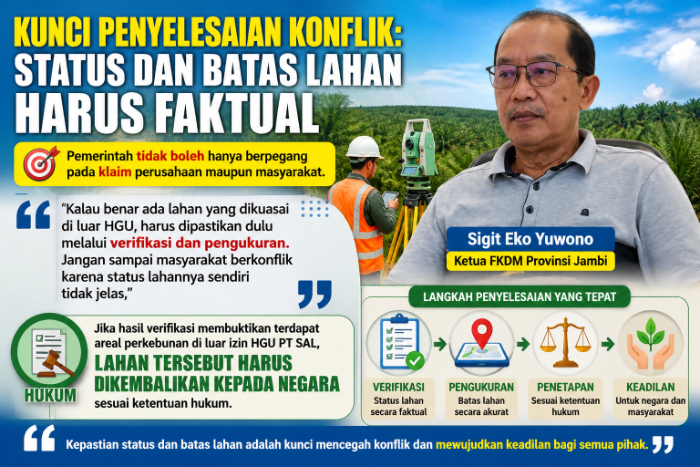 Bukan Sekadar Damai, Ketua FKDM Jambi Bongkar Cara Selesaikan Konflik SAD-PT SAL