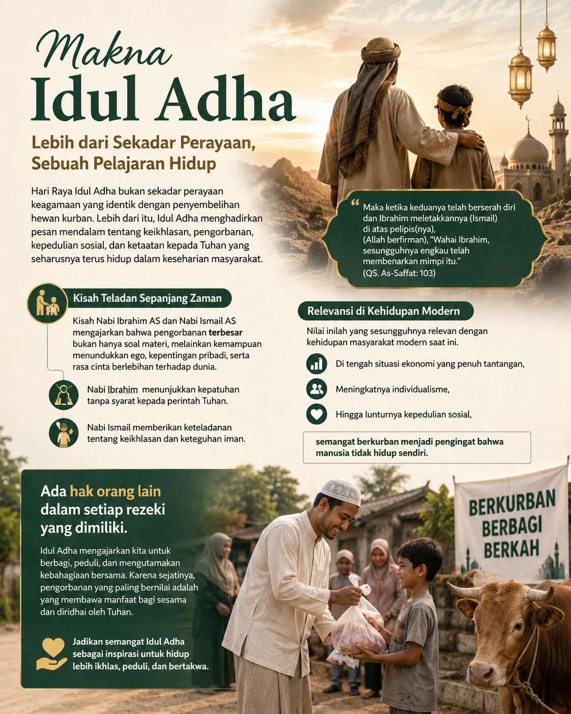 Makna Berkurban Idul Adha dalam Kehidupan Sehari-hari
