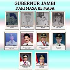 Inlah daftar lengkap Gubernur Jambi dari masa ke masa