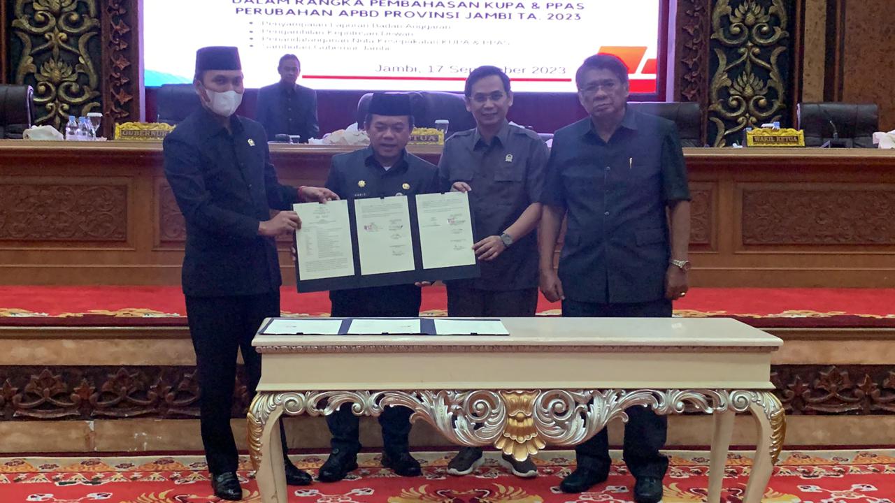 DPRD Provinsi Jambi Sepakati KUPA dan PPAS Perubahan APBD Provinsi Jambi tahun Anggaran 2023