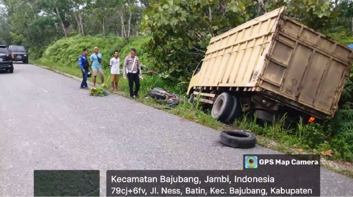 Kecelakaan di Jalan Ness, Seorang Pemotor Meninggal Dunia Usai Tertabrak Truk