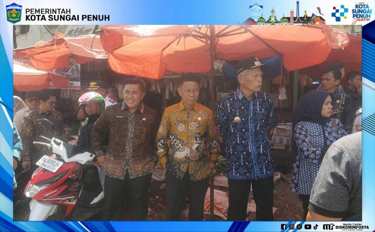 Penataan Pasar Tanjung Bajure Kian Intensif, Wawako Azhar - Sekda Alpian Turun Langsung