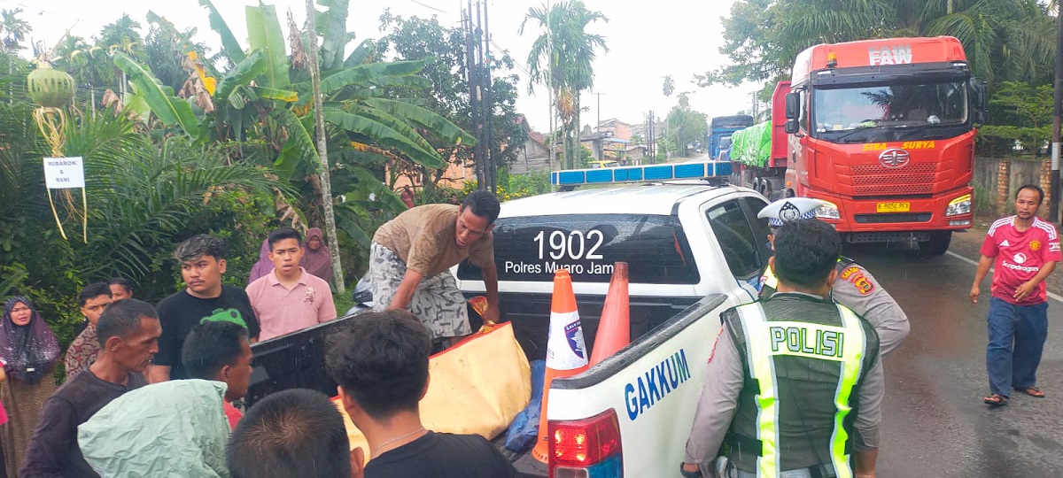 Kecelakaan Maut di Jalintim Muaro Jambi, Pengendara Motor Tewas di Tempat
