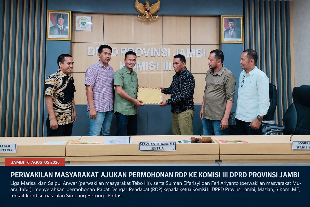 Usai Aksi Warga, DPRD Jambi Siapkan RDP Jalan Simpang Betung–Pintas