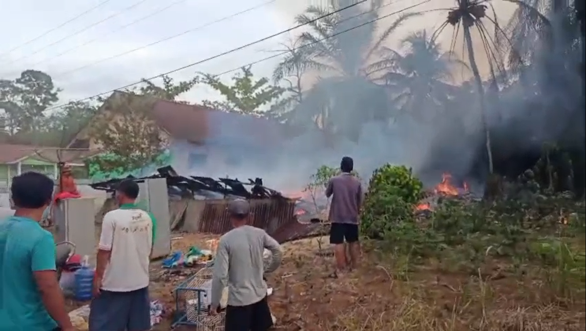 Lupa Matikan Kompor, Rumah Paino di Rimbo Ulu Ludes Dilalap Api