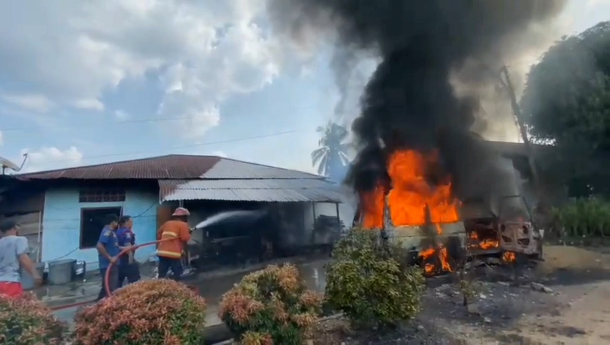 Rumah Pelansir BBM di Bungo Terbakar, 1 Unit Mobil Modifikasi Juga Hangus