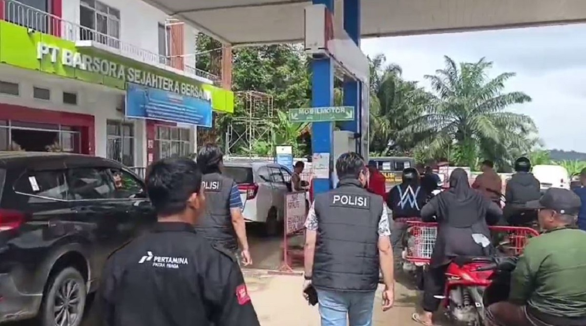 Cegah Penyalahgunaan BBM, Polres Tanjab Barat Razia SPBU
