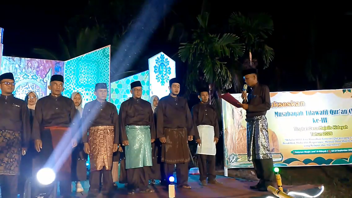 Beduk Ditabuh, MTQ ke-3 Desa Majelis Hidayah Tanjabtim Resmi Digelar