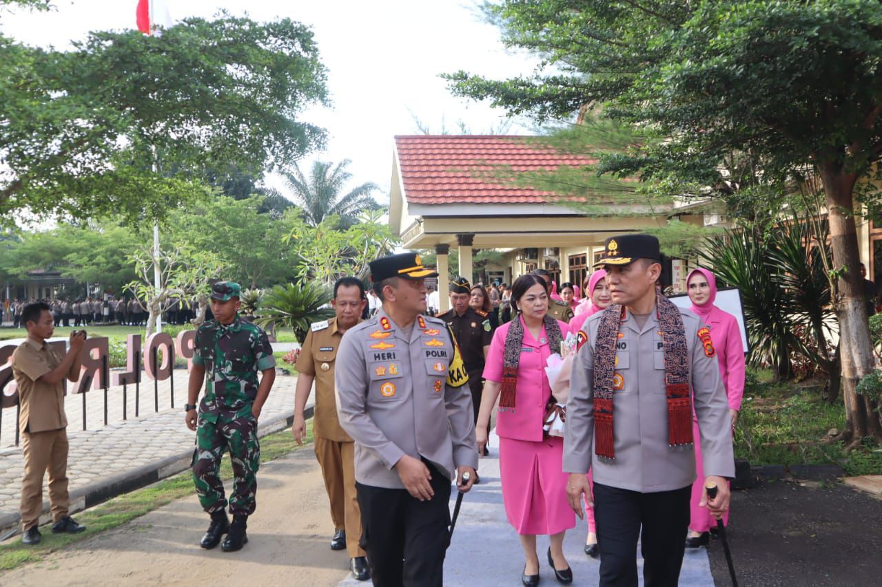 Pererat Silaturahmi, Kapolres Muaro Jambi Sambut Kunjungan Kerja Kapolda Jambi dan Rombongan