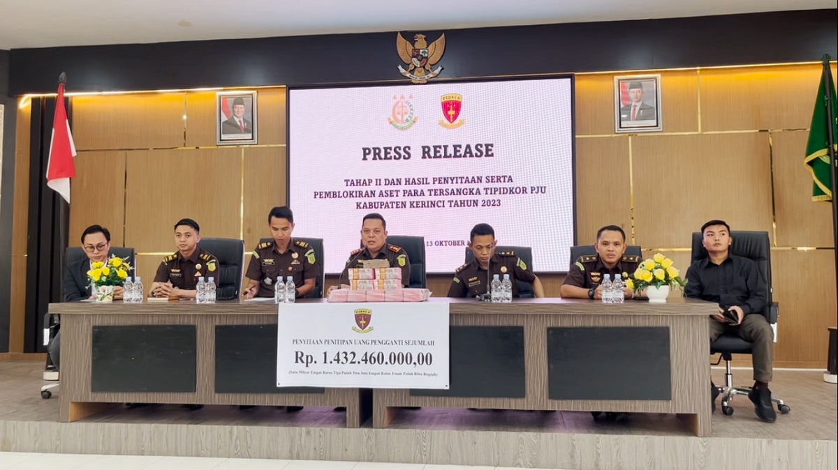 Kejari Sungai Penuh Sita Rp1,4 Miliar dan Aset Terkait Korupsi PJU Kerinci