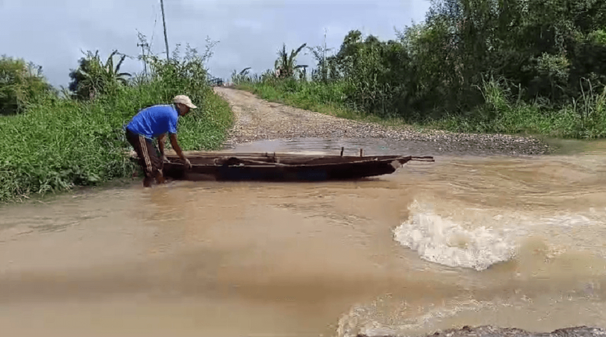 Akses Jalan Taman Rajo Muaro Jambi Putus Diterjang Banjir Susulan, 3 Desa Terisolir