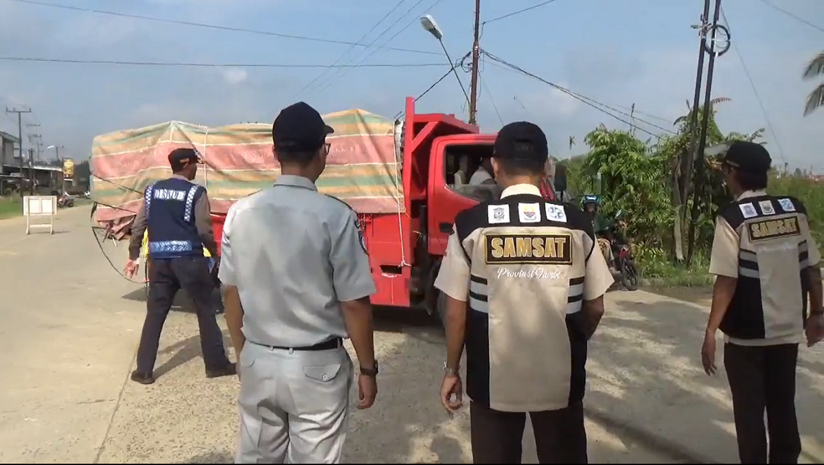 Samsat Tanjab Barat Gelar Razia Pajak, 378 Kendaraan Terjaring dalam 3 Hari