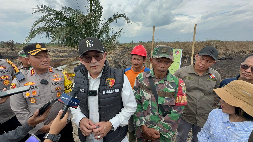 Kebakaran Lahan PT Arta Mulia Mandiri di Tanjab Barat, Polda Jambi Turun dan Lakukan Penyelidikan