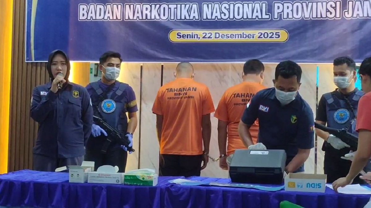BNNP Jambi Tangkap 2 Bandar Sabu Jaringan Medan