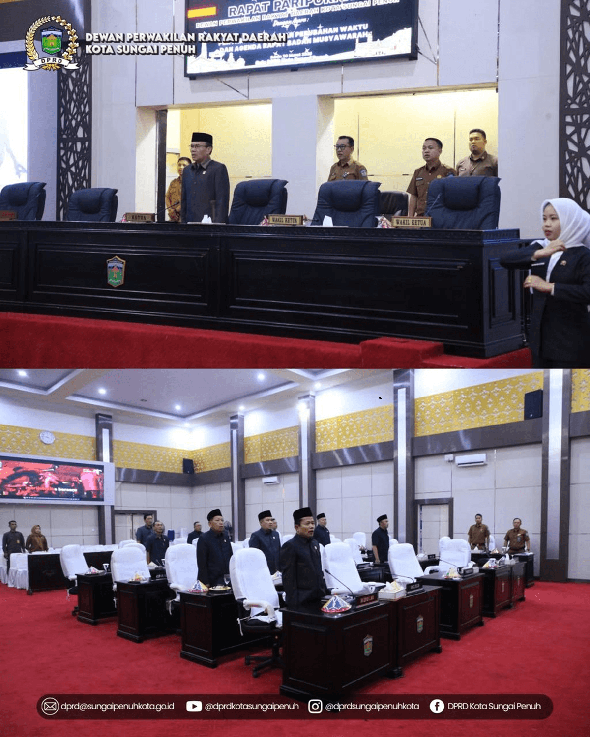 DPRD Kota Sungai Penuh Gelar Rapat Paripurna Internal Sampaikan Hasil Perubahan Jadwal Bamus